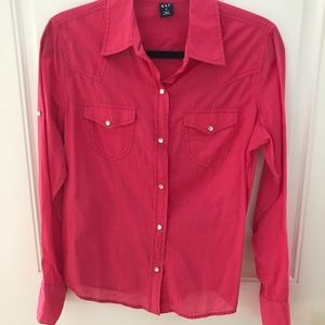 Gap M pink western style shirt.